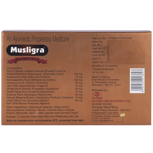 Alkem Laboratories Ltd. Alkem Musligra Capsules (10Caps) - 10 Capsules