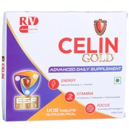 RV Lifesciences Limited Celin Gold Tablets (15tab) Advanced Daily Supplement - 15 Tablets