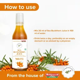 Baidyanath Jhansi Baidyanath Ayurvedant Seabuckthorn Juice (500ml) - 500 ml, 02-2028