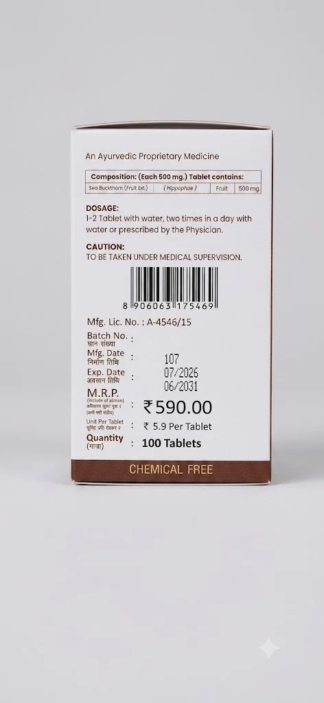 Herbal Canada Sea Buckthron Tablets (100Teb)