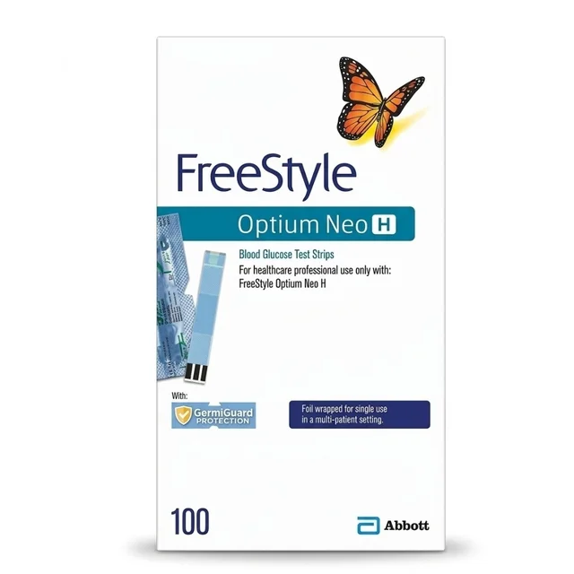 Abbott Freestyle Optium Neo H Test Strips (100Strips) - 100 Single Use Test Strips