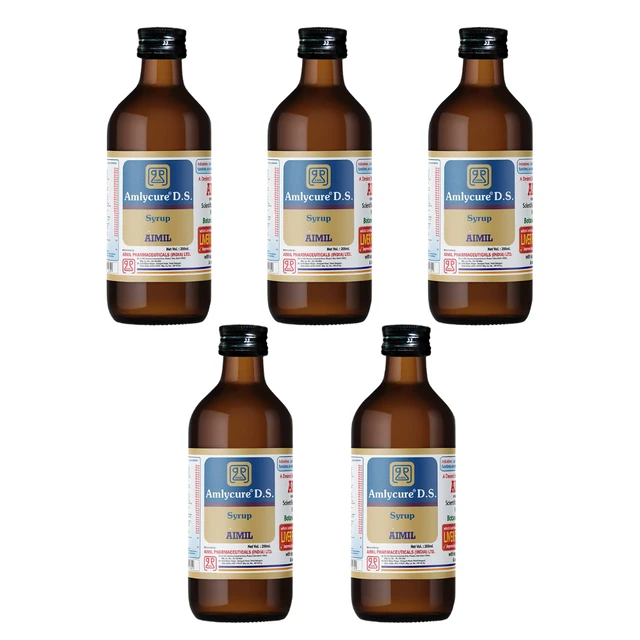 Aimil Pharmaceuticals India Ltd Aimil Amlycure D.S. Syrup (200ml) (Pack Of 5) - Pack Of 5