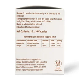 Arya Vaidya Pharmacy (AVP) Aswajith Capsules (100caps) - 100 Capsules