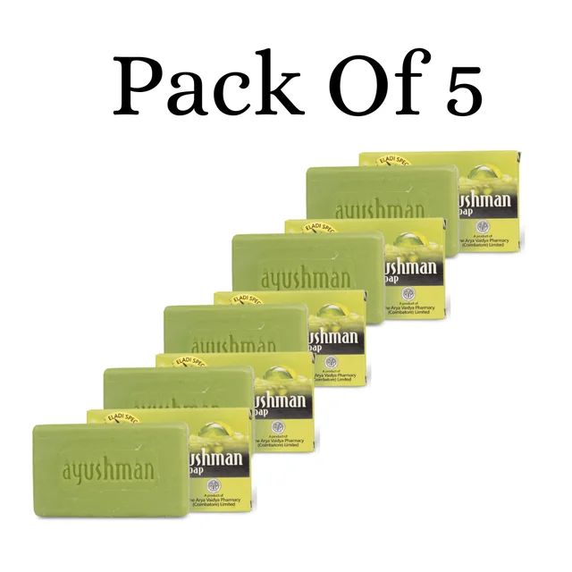 Arya Vaidya Pharmacy (AVP) Ayushman Soap (75gm) (Pack of 5)