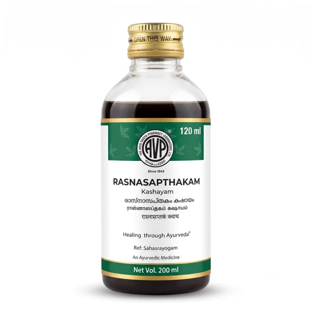 Arya Vaidya Pharmacy (AVP) Rasnasapthakam Kashayam (200ml)