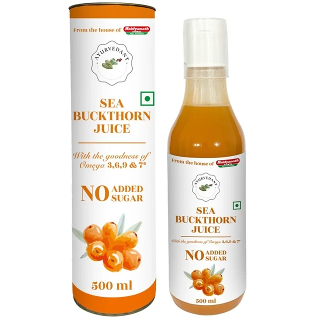 Baidyanath Jhansi Baidyanath Ayurvedant Seabuckthorn Juice (500ml) - 500 ml, 02-2028