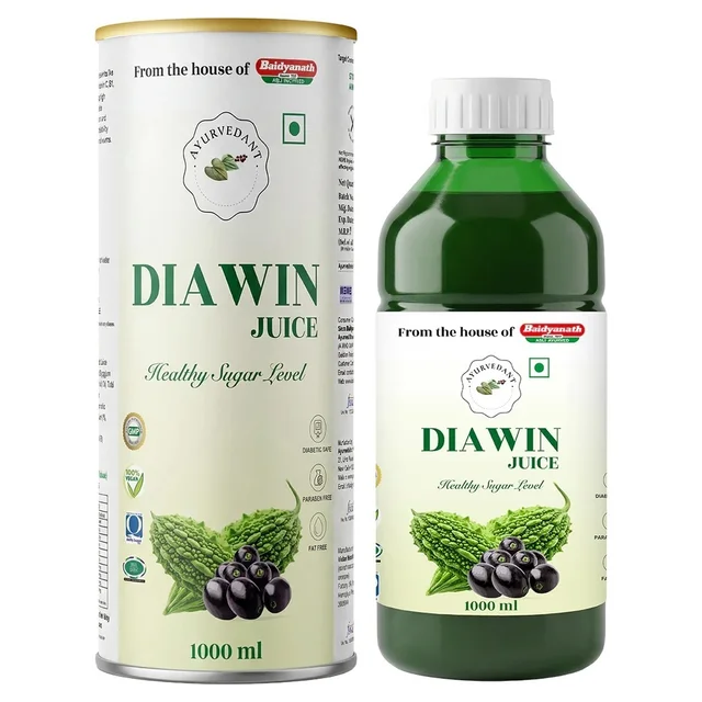 Baidyanath Jhansi Baidyanath Diawin Juice (1ltr) Jamun & Karela Herbs for Blood Sugar Support