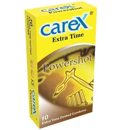 Coral Healthcare Carex Extra Time PowerShot Dotted Condoms (90pcs) - 90 Condoms