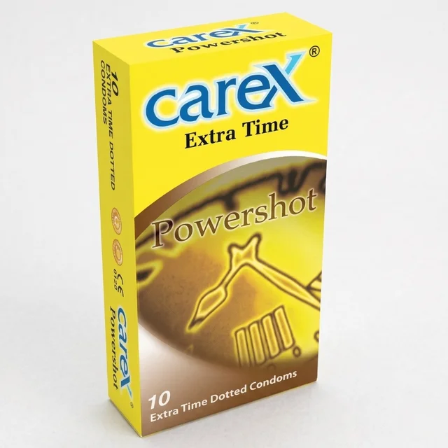 Coral Healthcare Carex Extra Time PowerShot Dotted Condoms (10pcs) - 10 Condoms