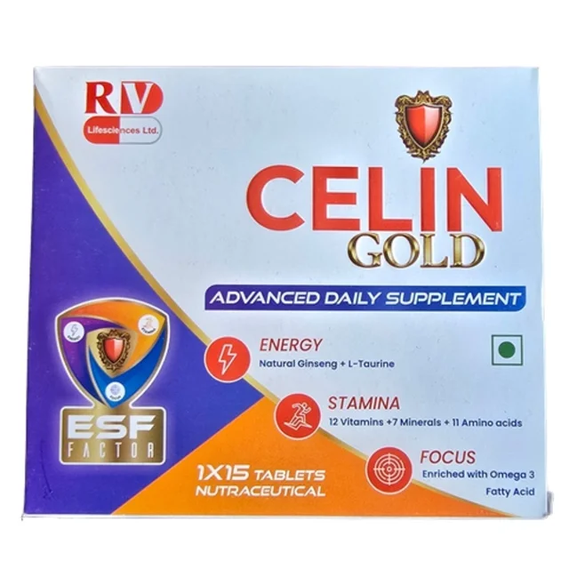 RV Lifesciences Limited Celin Gold Tablets (15tab) Advanced Daily Supplement - 15 Tablets