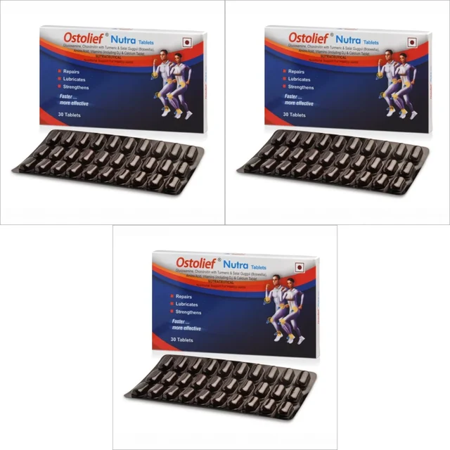 Charak Pharma Pvt Ltd Charak Ostolief Nutra Tablets (30Tab) (Pack Of 3) - 90 Tablets
