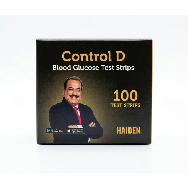 Control D Gulcometer Test Strips - 100 Strips (2x50Pack) - 100 Test Strips