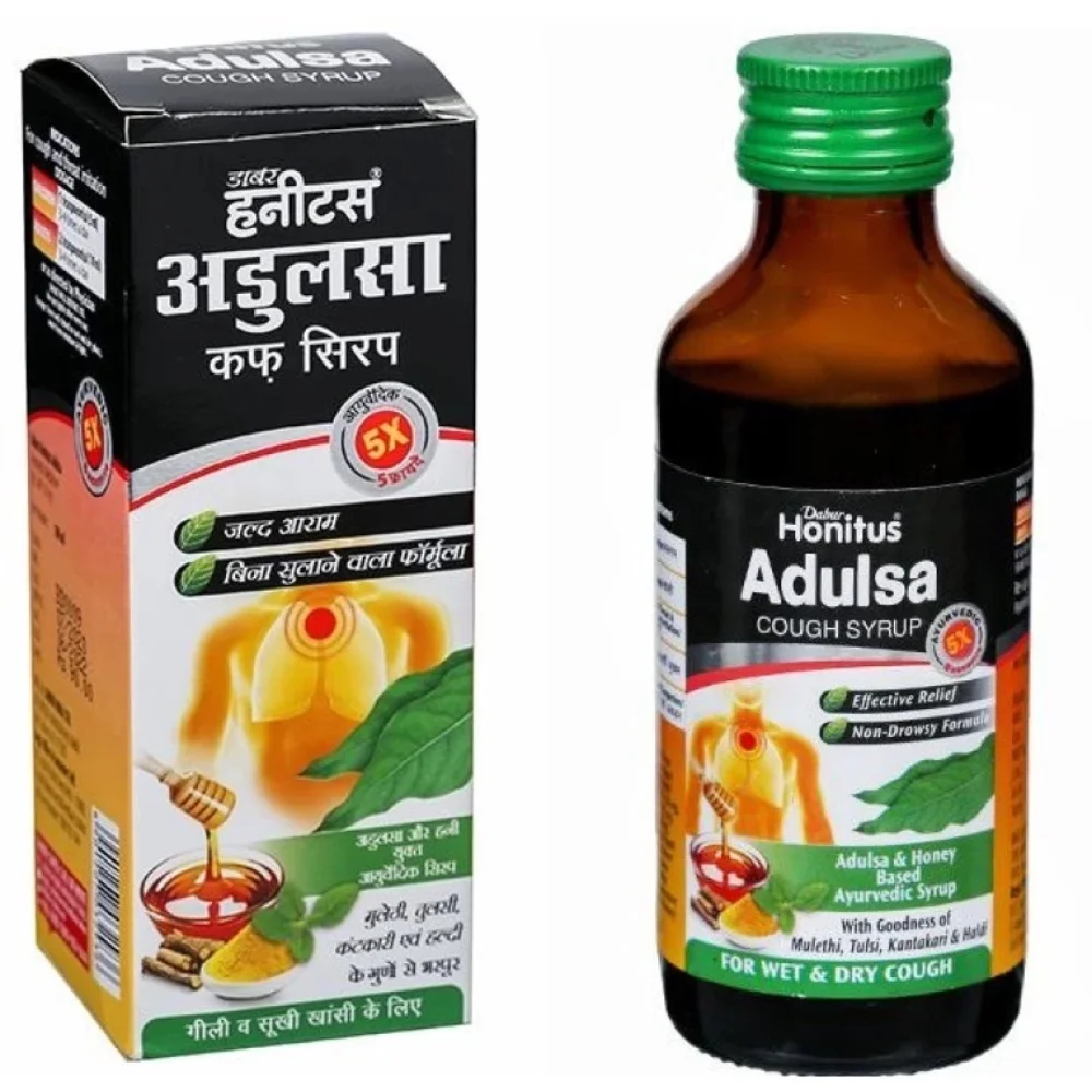 Dabur Honitus Adulsa Cough Syrup (100ml)