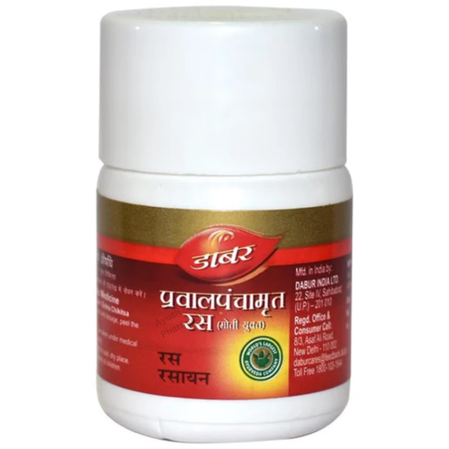 Dabur India Ltd Dabur Praval Panchamrit Ras ( With Moti) (20Tab) - 20 Tablets