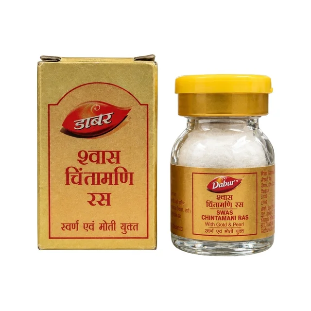 Dabur Shwas Chintamani Ras With Gold (30tab) - 30 Tablets