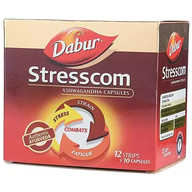 Dabur Stresscom Capsules (120caps) - 120 Capsules