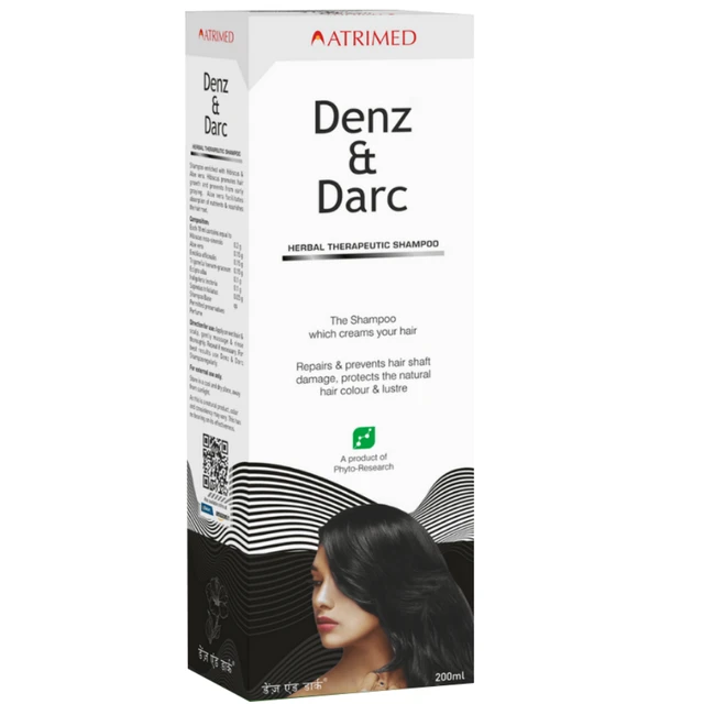 Atrimed Pharmaceuticals P Ltd Denz & Darc Herbal Therapeutic Shampoo (200ml)