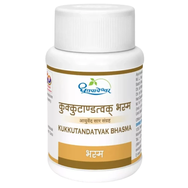 Shree Dhootapapeshwar Dhootapapeshwar Kukkutandatwak Bhasma (60tab) - 60 Tablets