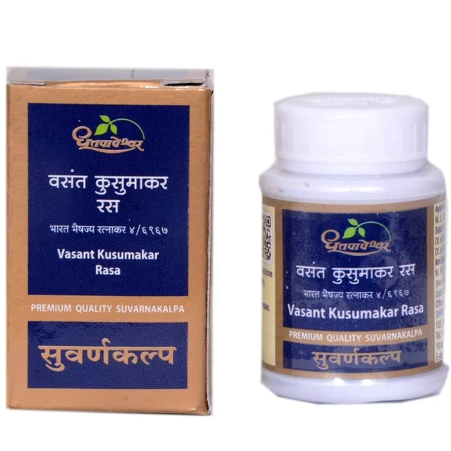 Shree Dhootapapeshwar Dhootapapeshwar Vasant Kusumakar Ras (Premium) (60tab) - 60 Tablets, 11-2030