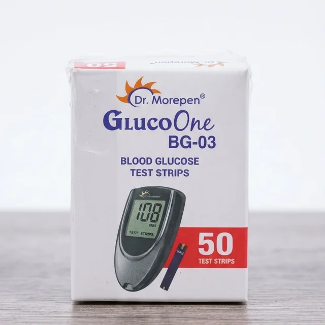 Dr Morepen Gluco One BG 03 Blood Glucose Test Strip (Only Strips) 50 strips - 50 Single Use Test Strips