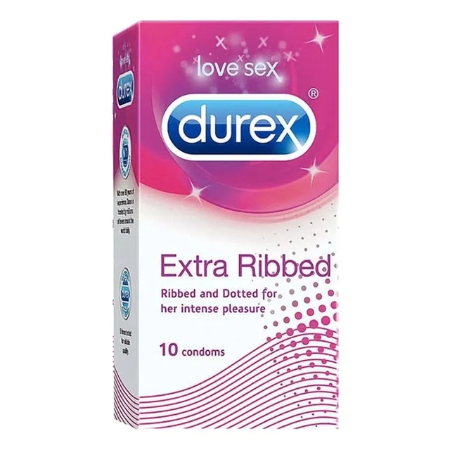 Durex Extra Ribbed Dotted Condoms (10no.)