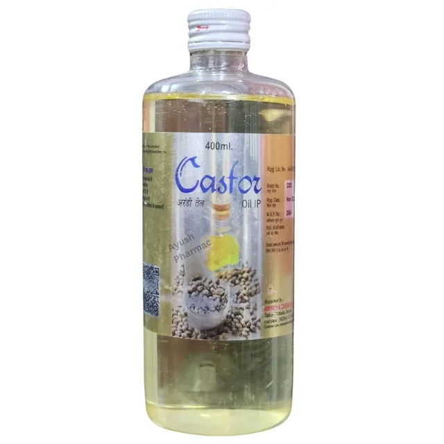 Krishna Chemical Inds. Krishna Castor Oil (400ml) (Arandi Ka Tel) - 400 ml