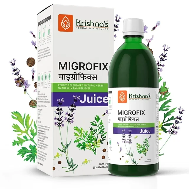 Krishna's Herbal & Ayurveda Krishna MigroFix Juice (1000ml)