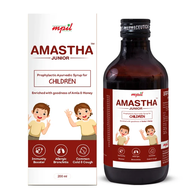Maheshwari Pharmaceuticals MPIL Amastha Junior Syrup For Kids, Cough And Cold (100ml)