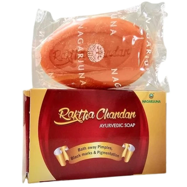 Nagarjuna Ayurvedic Group Kerala Nagarjuna Raktha Chandan Soap (75gm) pack of 5
