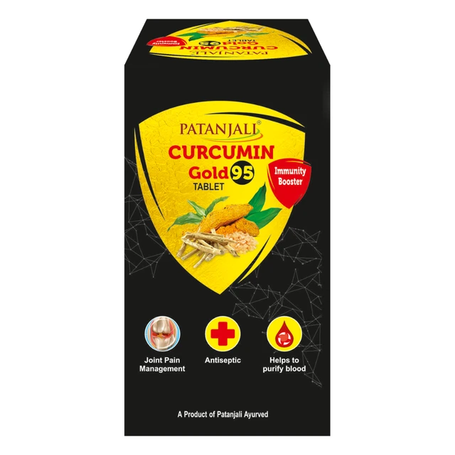 Patanjali Ayurved Limited Patanjali Ayurveda Curcumin Gold 95 Immunity Booster Tablet (60Tab)