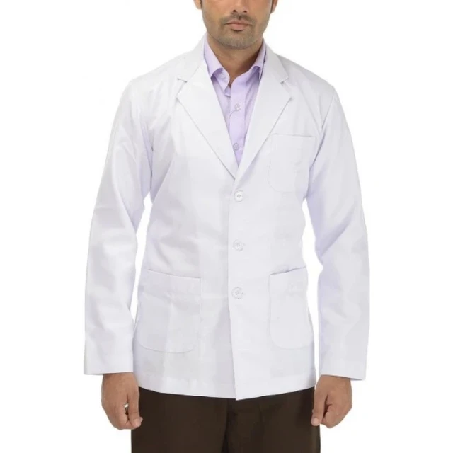 Perfect Surgicare Industries Perfect Doctor's Lab Coat (Unisex) Full Sleeves - White - Larg (L)