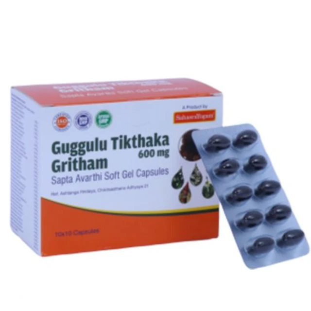 Sahasrayogam Guggulu Tiktaka Gritham Saptavarti 600 mg (100caps)