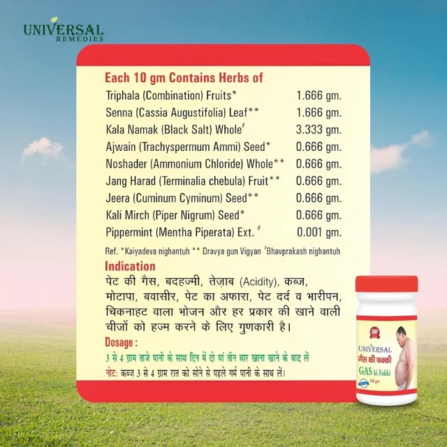 Universal Remedies Gas ki Fakki (100gm)