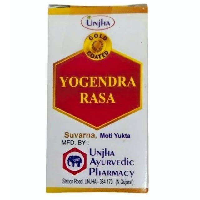 Unjha Ayurvedic Pharmacy Unjha Yogendra Rasa (Suvarna, Moti Yukta) (1gm)