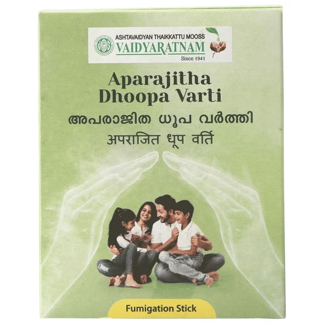 Vaidyaratnam Oushadhasala Pvt. Ltd. Vaidyaratnam Aparajitha Dhoopa Varthi (10 Nos)