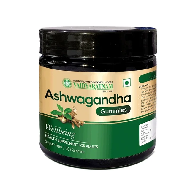 Vaidyaratnam Oushadhasala Pvt. Ltd. Vaidyaratnam Ashwagandha Gummies (30Nos)