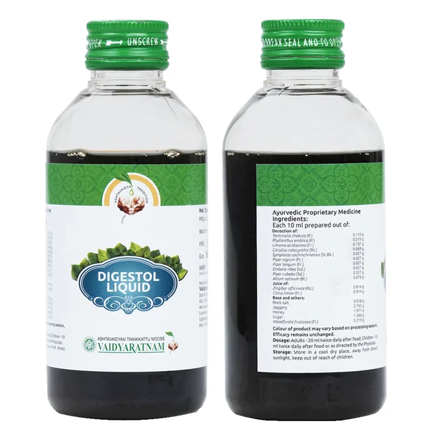 Vaidyaratnam Oushadhasala Pvt. Ltd. Vaidyaratnam Digestol Liquid (200ml)