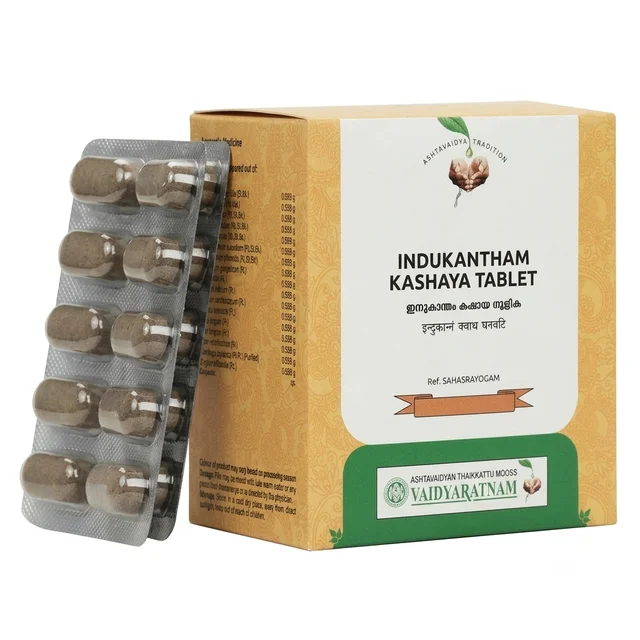 Vaidyaratnam Oushadhasala Pvt. Ltd. Vaidyaratnam Indukantham Kashaya Gulika Tablet (100tab)