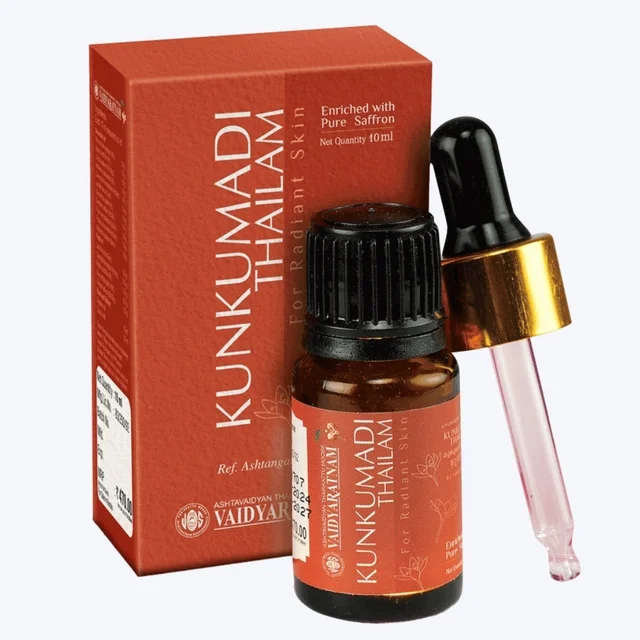 Vaidyaratnam Oushadhasala Pvt. Ltd. Vaidyaratnam Kunkumadi Thailam (10ml) - 10 ML