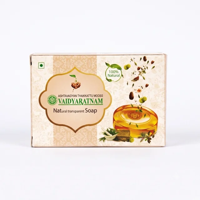 Vaidyaratnam Oushadhasala Pvt. Ltd. Vaidyaratnam Natural transparent Soap (75gm)