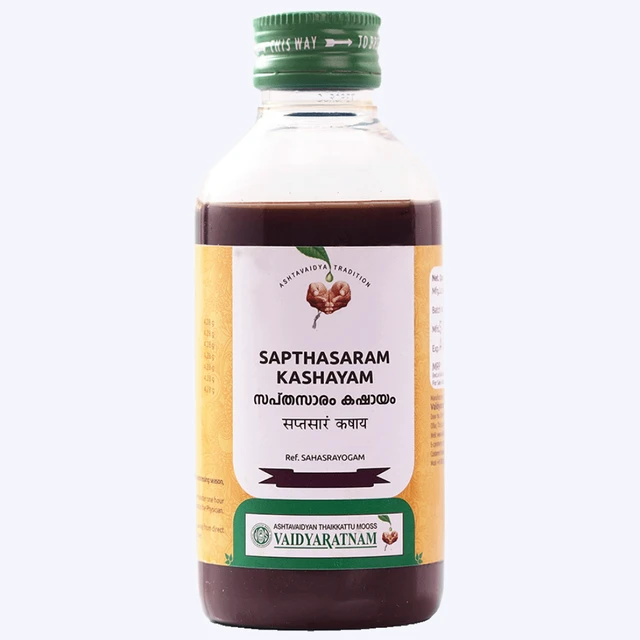 Vaidyaratnam Oushadhasala Pvt. Ltd. Vaidyaratnam Sapthasaram Kashayam (200ml)