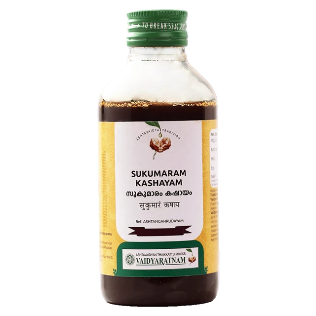 Vaidyaratnam Oushadhasala Pvt. Ltd. Vaidyaratnam Sukumaram Kashayam (200ml)