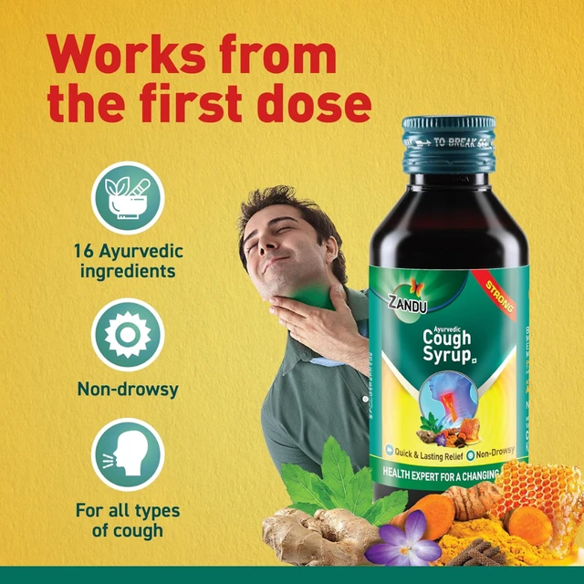 Zandu Ayurvedic Cough Syrup (100ml)