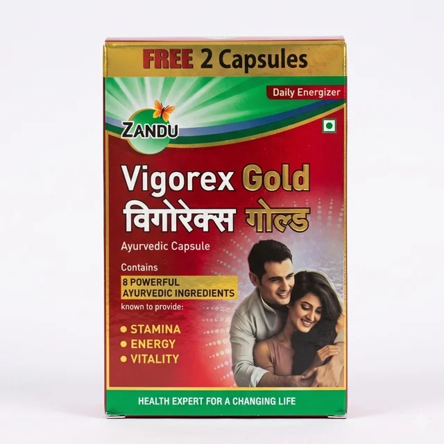 Zandu Vigorex Gold Capsules (10caps) + 2 Capsules Free - 10 Capsules