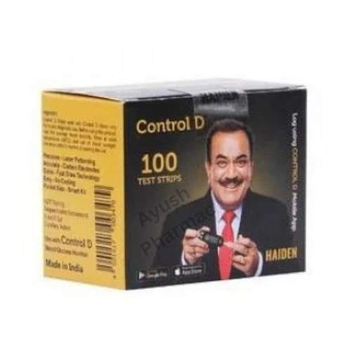 Control D Gulcometer Test Strips - 100 Strips (2x50Pack) - 100 Test Strips