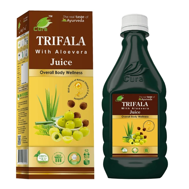Cura Pharmaceuticals Cura Trifala With Aloevera Ras (1000ml) - 1000 ML