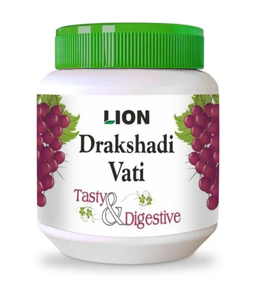 LION BRAND (Shree Narnarayan Ayurvedic Pharmacy) Lion Drakshadi Vati Tasty & Digestive Mouth Freshner (100g)