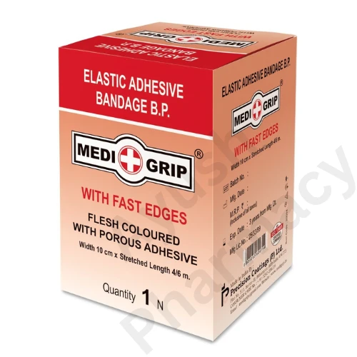 Precision Coatings Pvt Ltd Medigrip Elastic Adhesive Bandage BP with Fast Edges 10cm x 4m