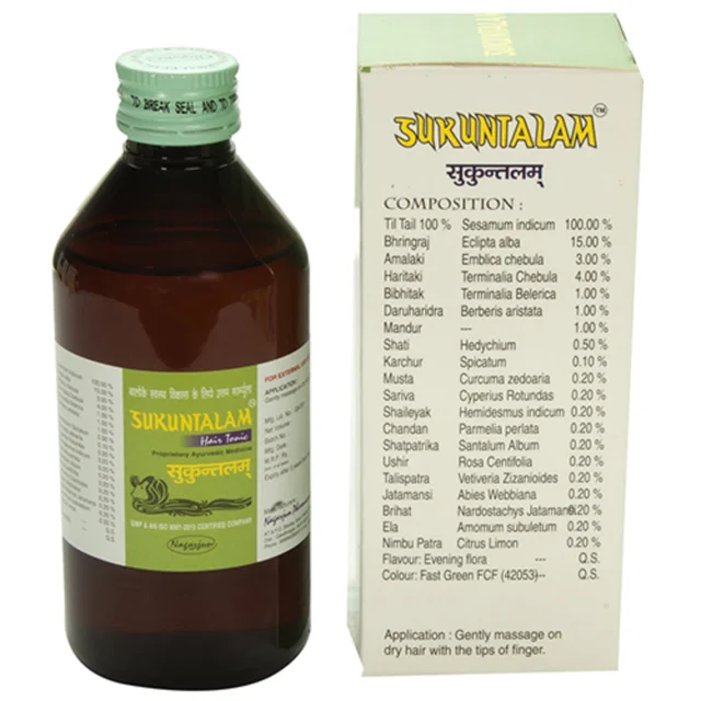 Nagarjun Pharmaceuticals Nagarjun Sukuntalam Hair Tonic (200ml) - 200ml