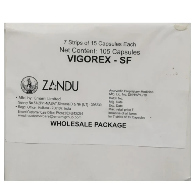 Zandu Vigorex-SF Capsule (15Caps)